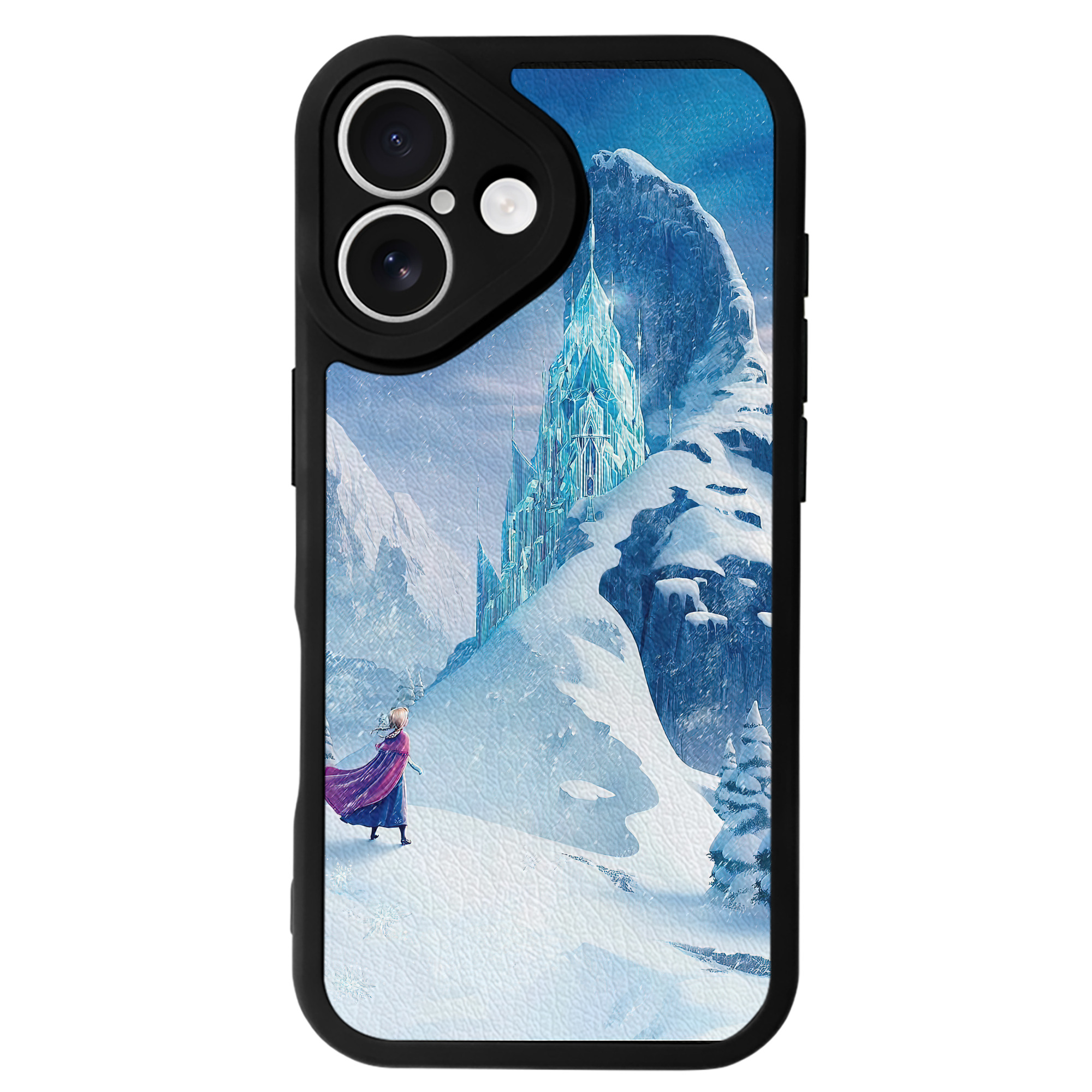 （画像用） アナと雪の女王 アンナ エルサ Frozen Anna Elsa 【iPhone 16シリーズ対応】シリコンスマホケース（レザー調） 材質：シリコン